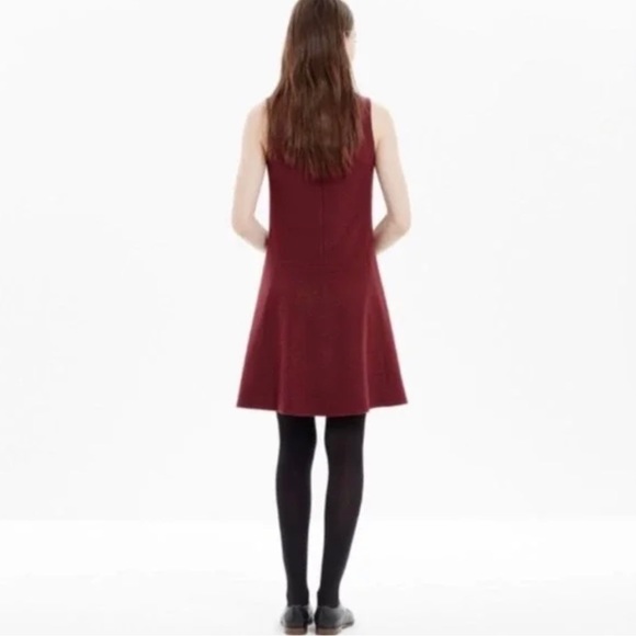 Madewell Burgundy Wool Tulip Dress Size 0 - Picture 2 of 6